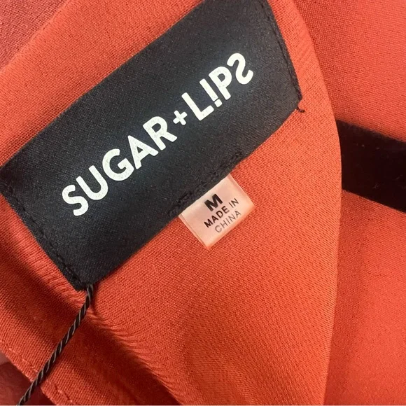 NWT SugarLips Fire Island Long Sleeve Ruched Dress Size Medium - Picture 9 of 11